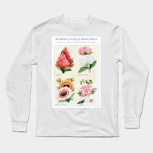 Flower watercolor illustration (1915) Long Sleeve T-Shirt